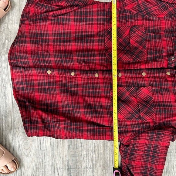 Victory Rugged Wear Red/Black Plaid Snap up Jacket Sz XL - Picture 7 of 8
